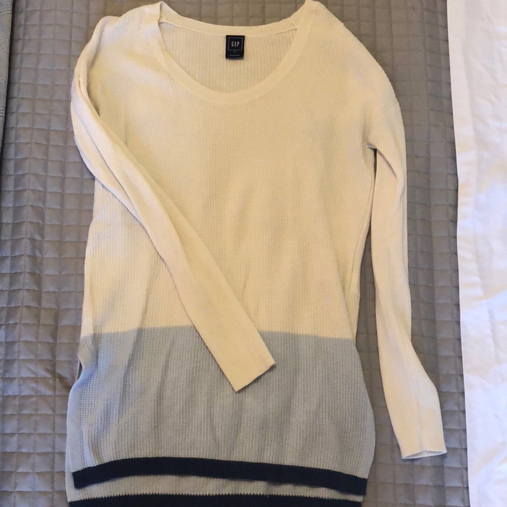 Blue and white GAP sweater